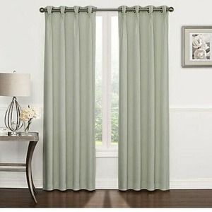 Riverstone Pinch Pleat Curtain Panel 95” Grommet Top Soft Green 1 Panel